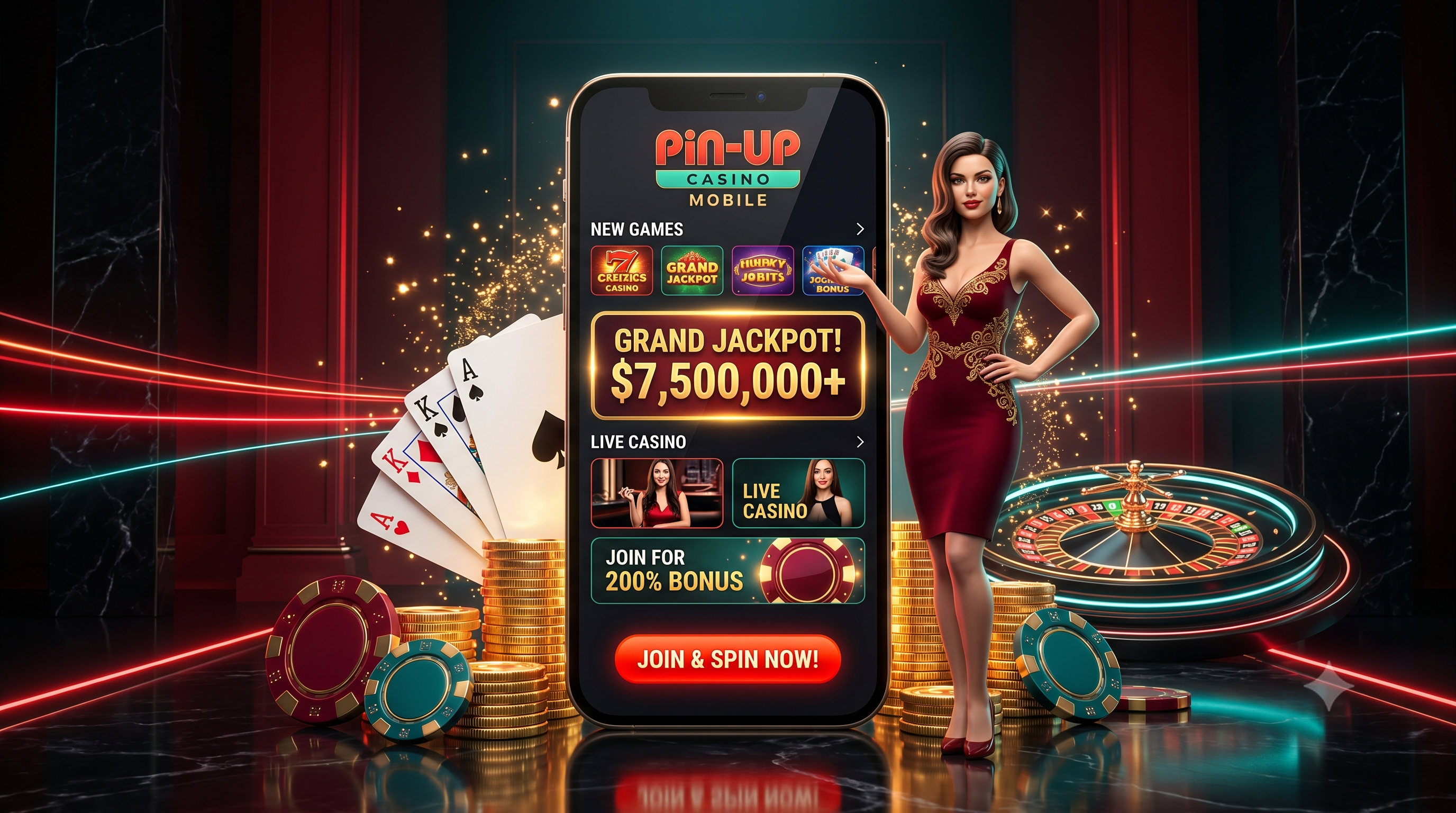 Pin Up casino homepage displaying games and promotions for Nigerian players